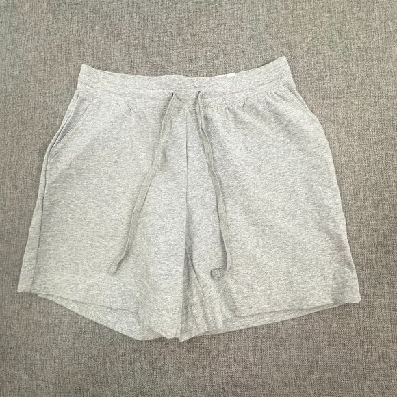 NEW! Karen Scott Shorts High Rise Pullover Drawstring Grey Size PP Cotton Blend - Picture 2 of 10
